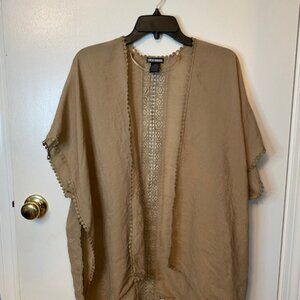 Steve Madden brown cardigans lightweight cover up